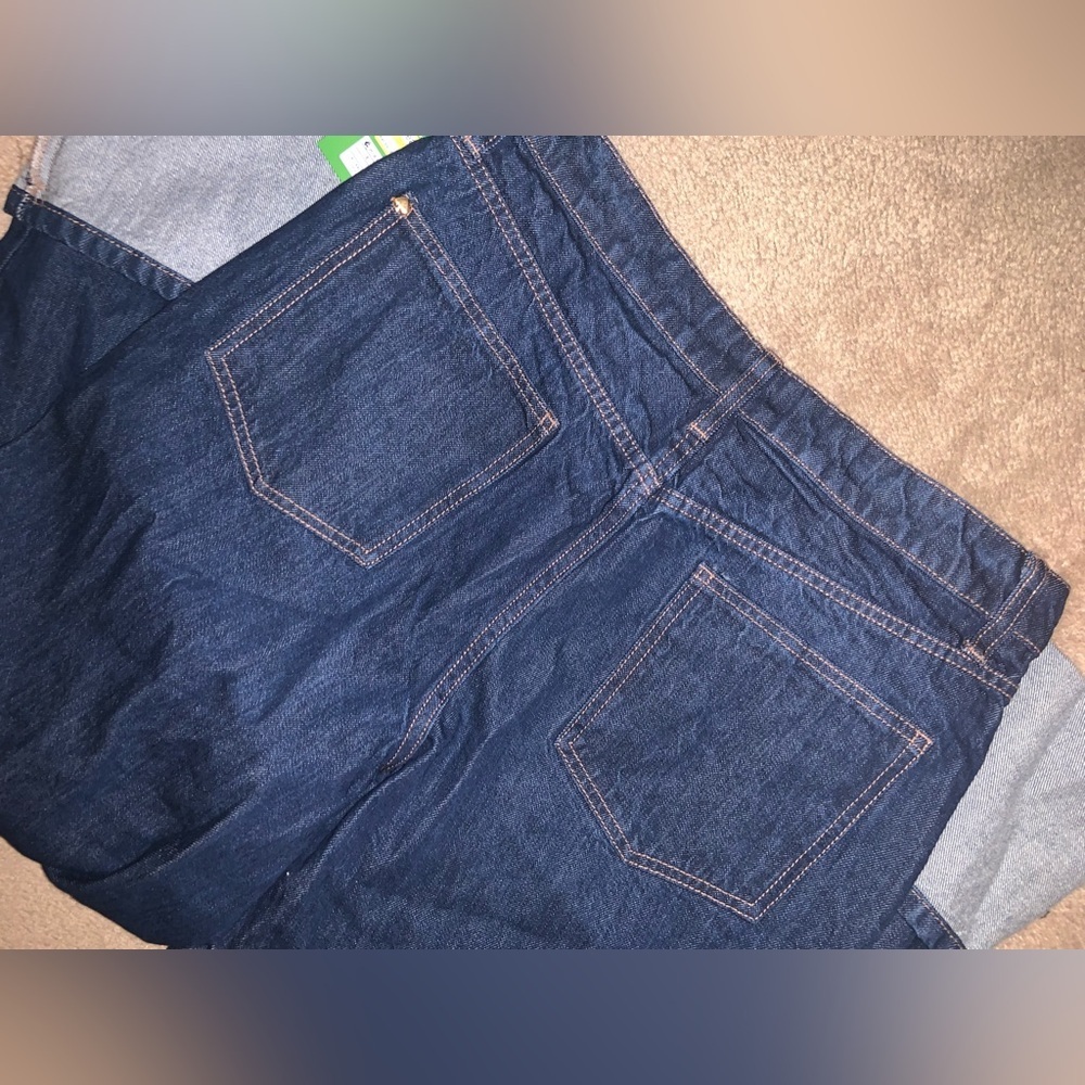 Navy Blue Cuffed jeans denim Kate spade x target collab nwt classic fall 8 boho - Picture 6 of 6